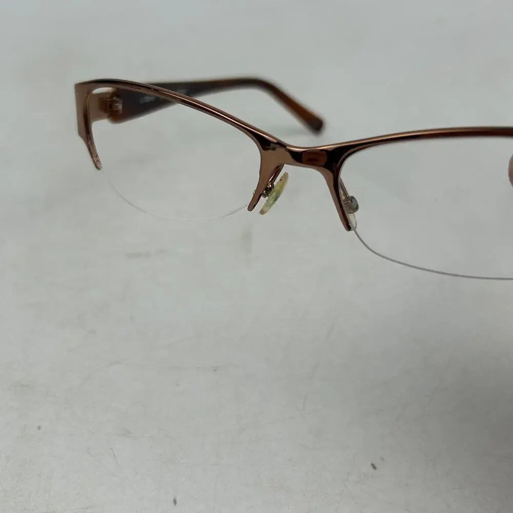 Cole Haan Ch900 Eyeglasses Topaz‎ Unisex Adult Brown Metal Half Rim 53-17-130mm